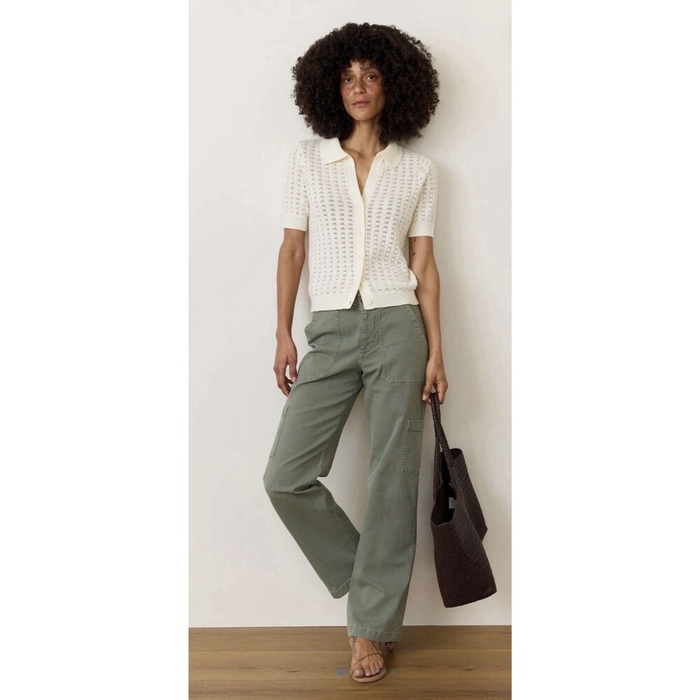 Marine Layer Aria Utility Pant Cargo Green Vintage Olive Women’s Size 6